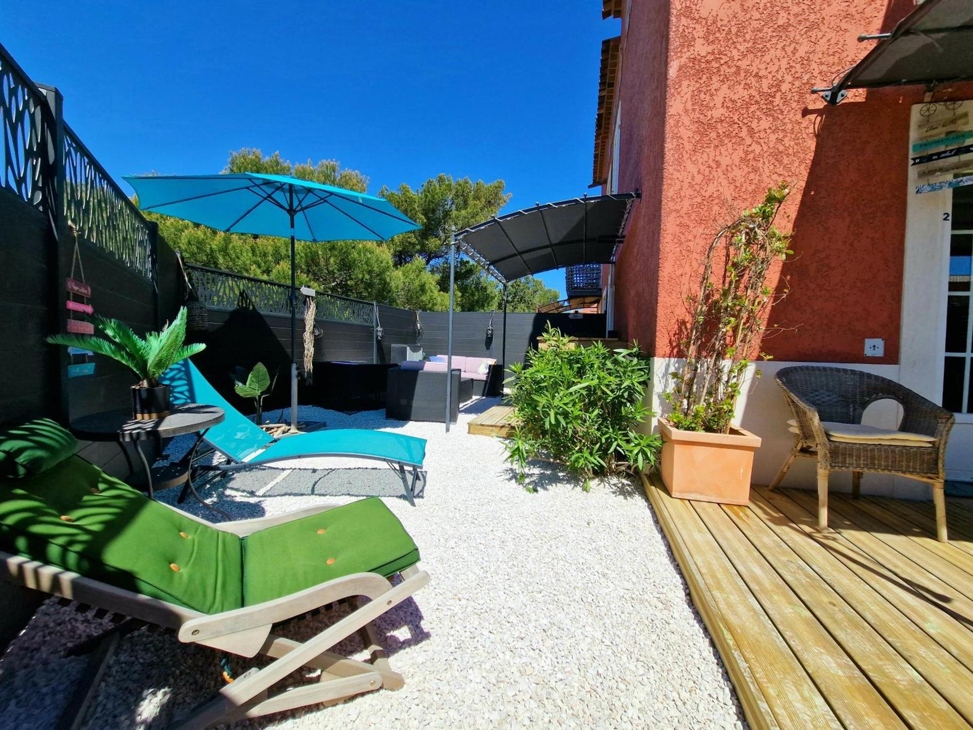 L'Instant Mer - Bord De Mer - Studio Avec Grand Jardin A La Capte Hyères Exteriör bild